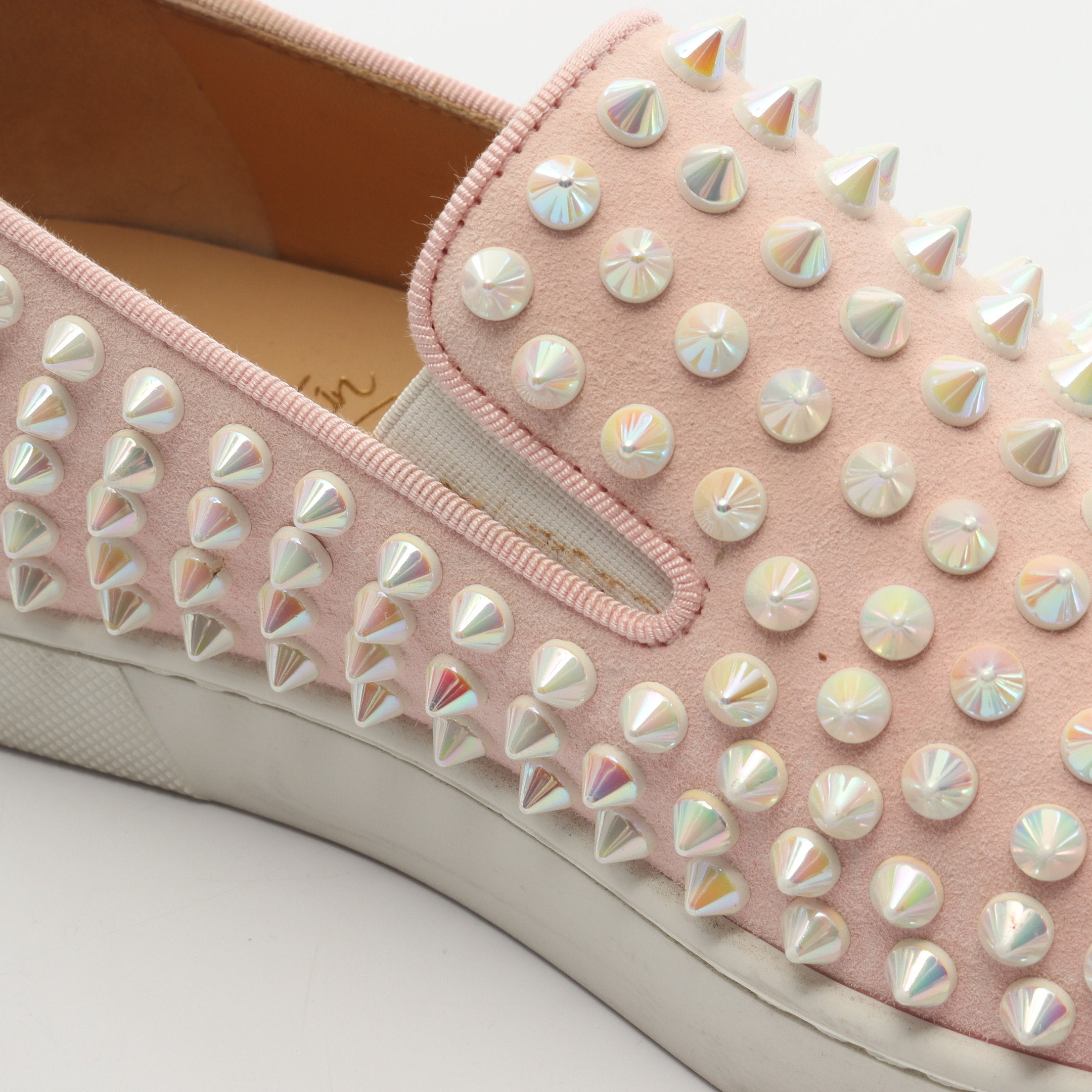 ローラーボート スリッポン スニーカー スエード ピンク クリスチャン