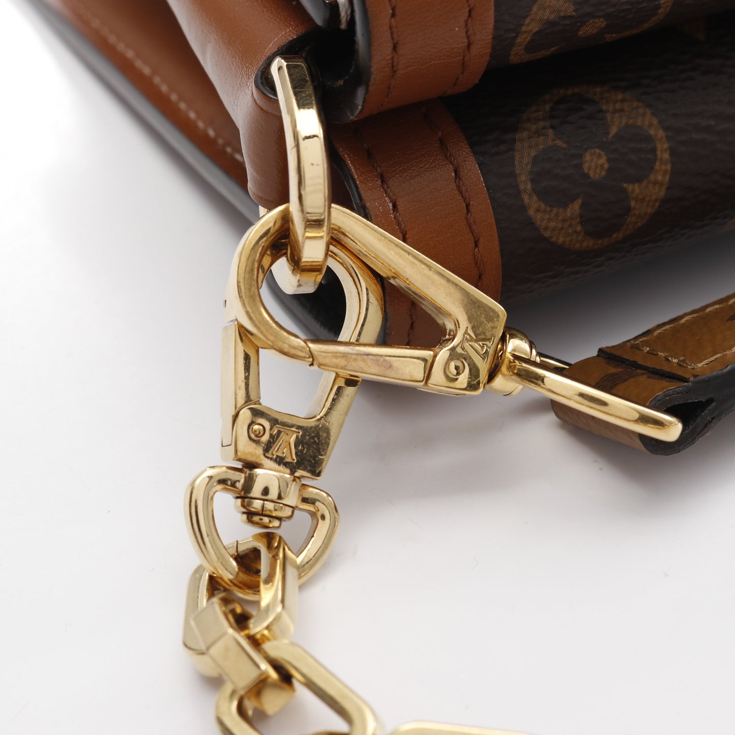 サックビファス モノグラム ハンドバッグ PVC レザー ブラウン ライトブラウン 3WAY ルイヴィトン バッグ LOUIS VUITTON