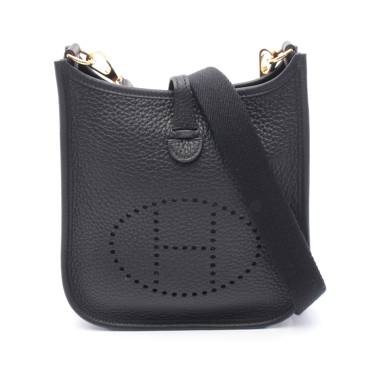 エヴリンTPM ショルダーバッグ トリヨンクレマンス ブラック ゴールド金具 W刻印 エルメス バッグ HERMES