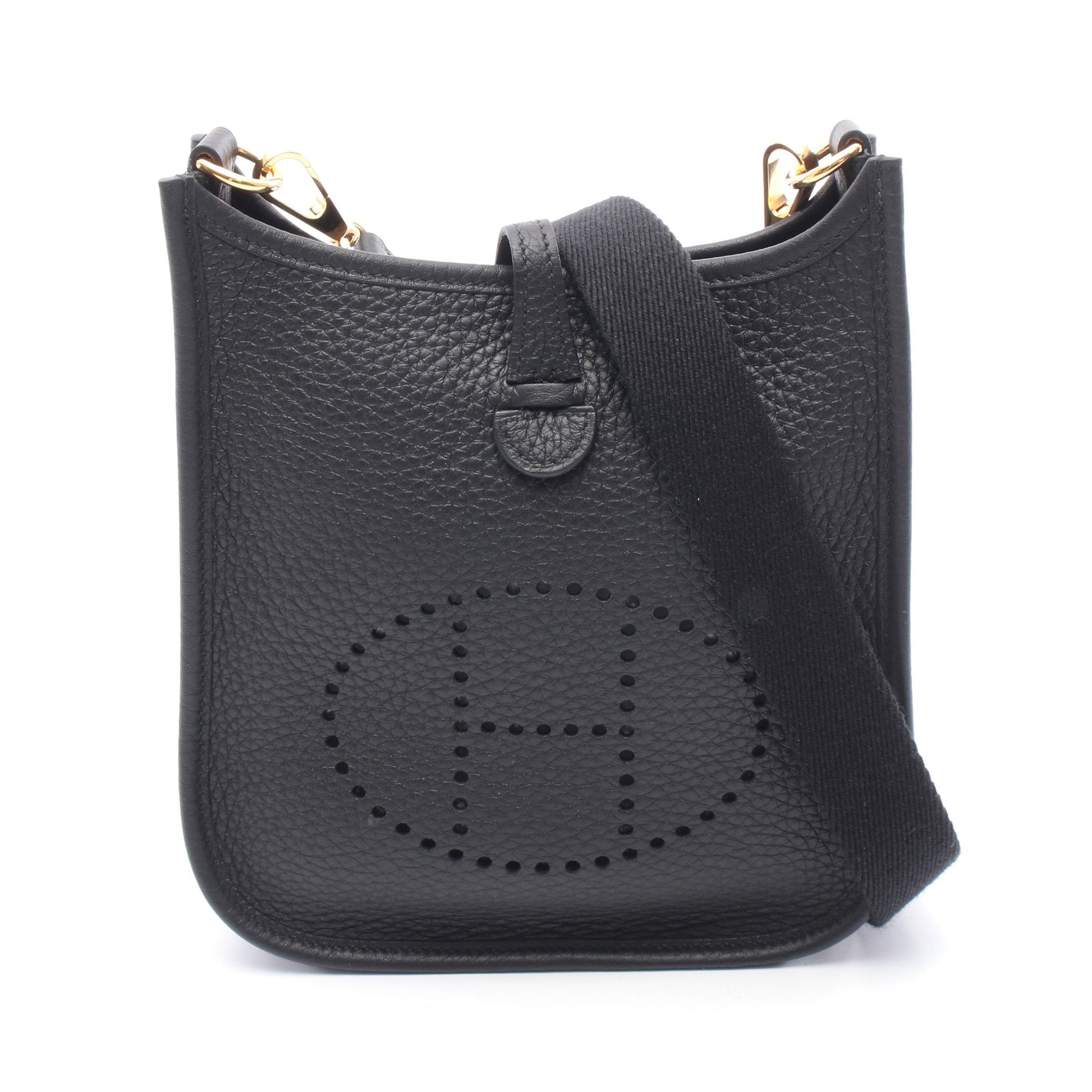 エヴリンTPM ショルダーバッグ トリヨンクレマンス ブラック ゴールド金具 W刻印 エルメス バッグ HERMES