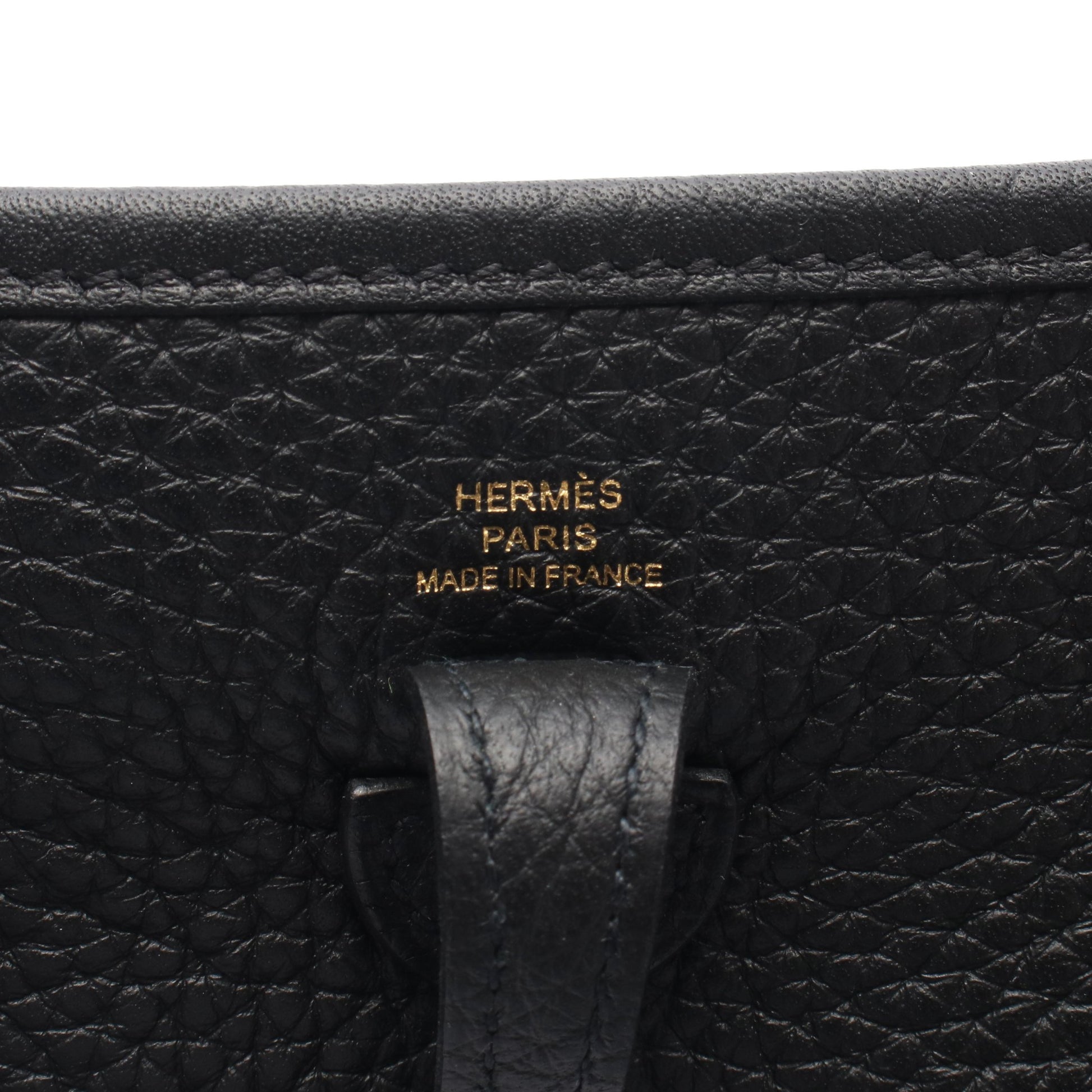 エヴリンTPM ショルダーバッグ トリヨンクレマンス ブラック ゴールド金具 W刻印 エルメス バッグ HERMES