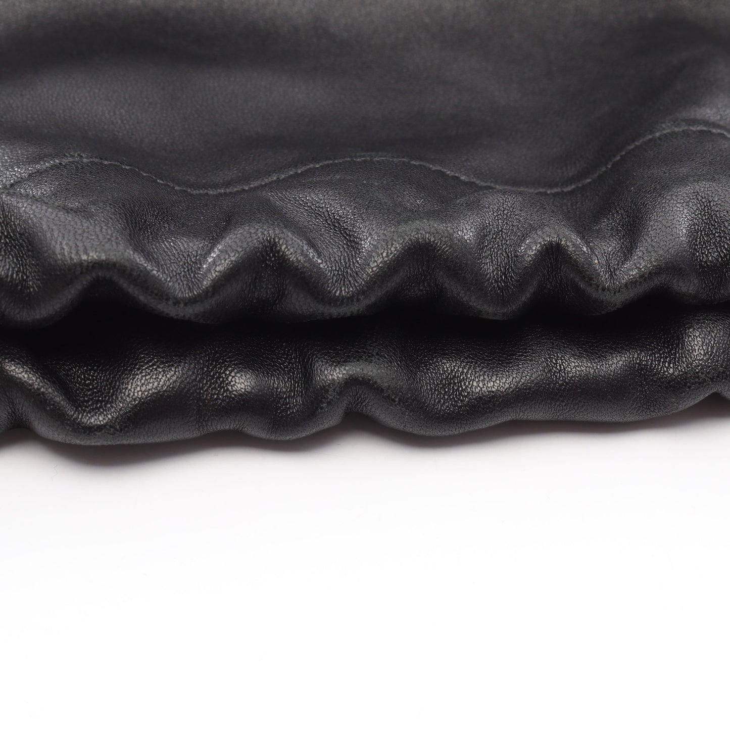 dumpling ドローストリング ショルダーバッグ レザー ブラック ジルサンダー バッグ JIL SANDER