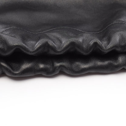 dumpling ドローストリング ショルダーバッグ レザー ブラック ジルサンダー バッグ JIL SANDER