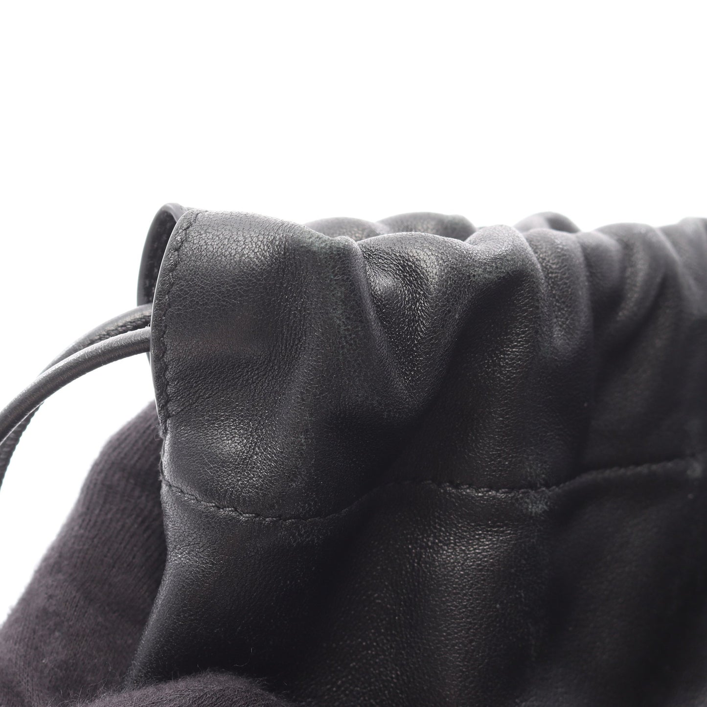 dumpling ドローストリング ショルダーバッグ レザー ブラック ジルサンダー バッグ JIL SANDER