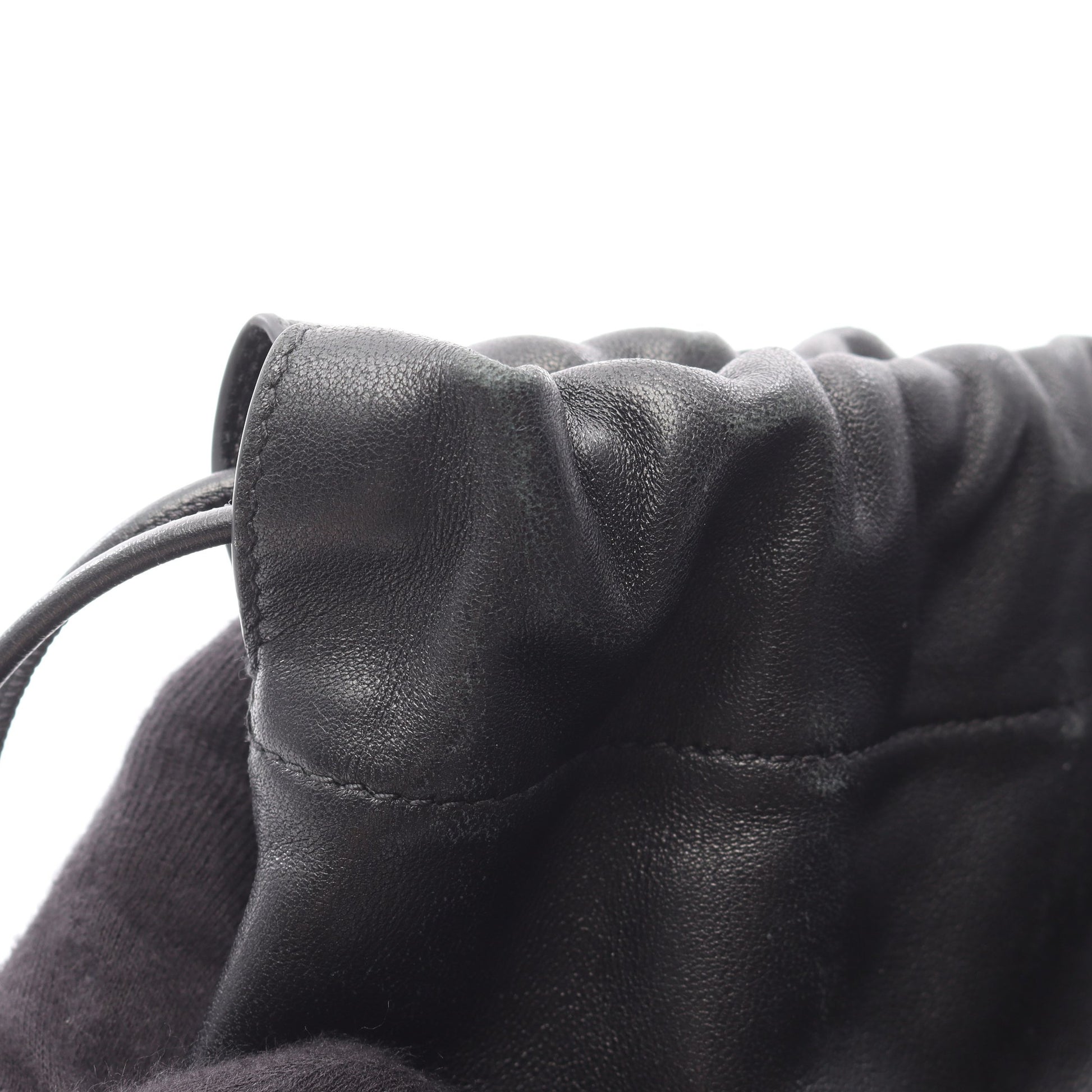 dumpling ドローストリング ショルダーバッグ レザー ブラック ジルサンダー バッグ JIL SANDER