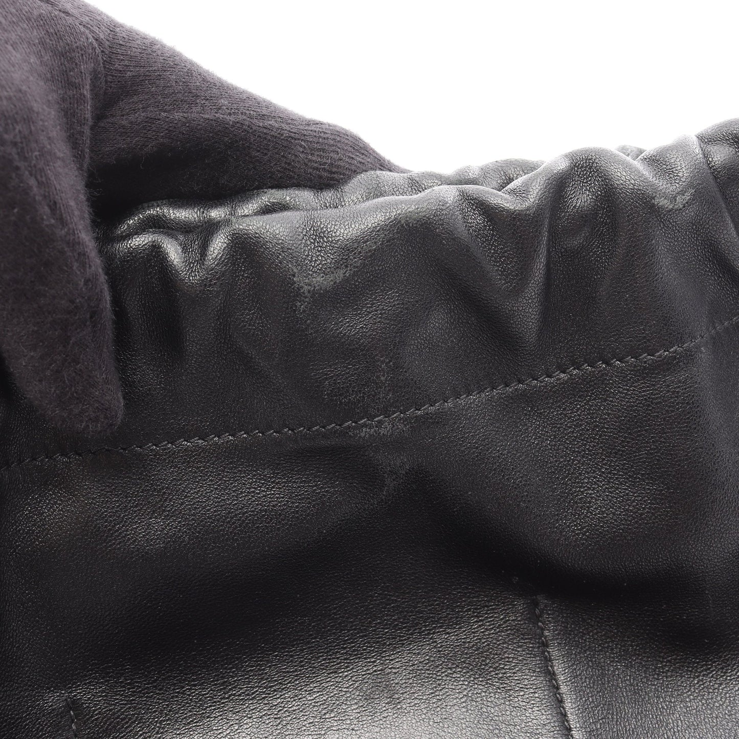 dumpling ドローストリング ショルダーバッグ レザー ブラック ジルサンダー バッグ JIL SANDER
