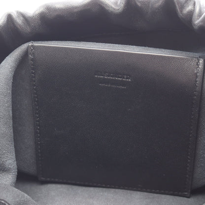 dumpling ドローストリング ショルダーバッグ レザー ブラック ジルサンダー バッグ JIL SANDER