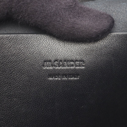 dumpling ドローストリング ショルダーバッグ レザー ブラック ジルサンダー バッグ JIL SANDER