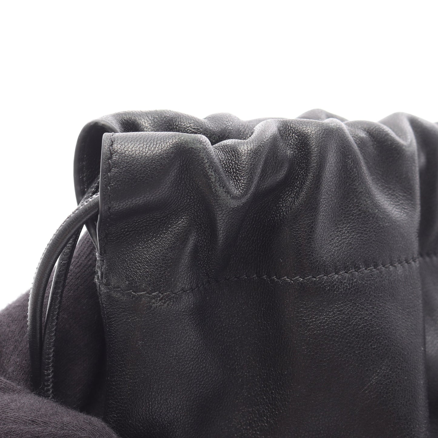 dumpling ドローストリング ショルダーバッグ レザー ブラック ジルサンダー バッグ JIL SANDER