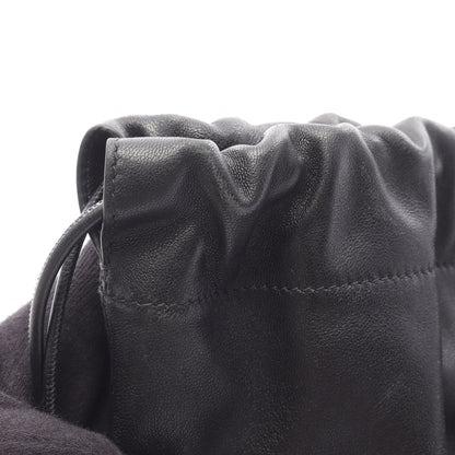 dumpling ドローストリング ショルダーバッグ レザー ブラック ジルサンダー バッグ JIL SANDER