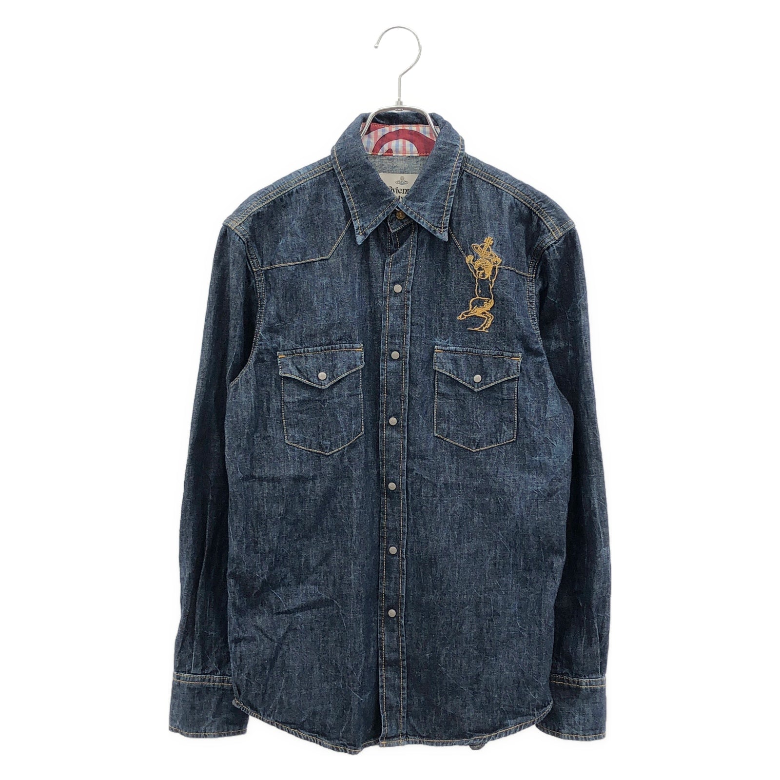 【スピード発送】Vivienne Westwood MAN デニムシャツ デニム シャツ シャツ コットン ブルー ヴィヴィアンウエストウッド