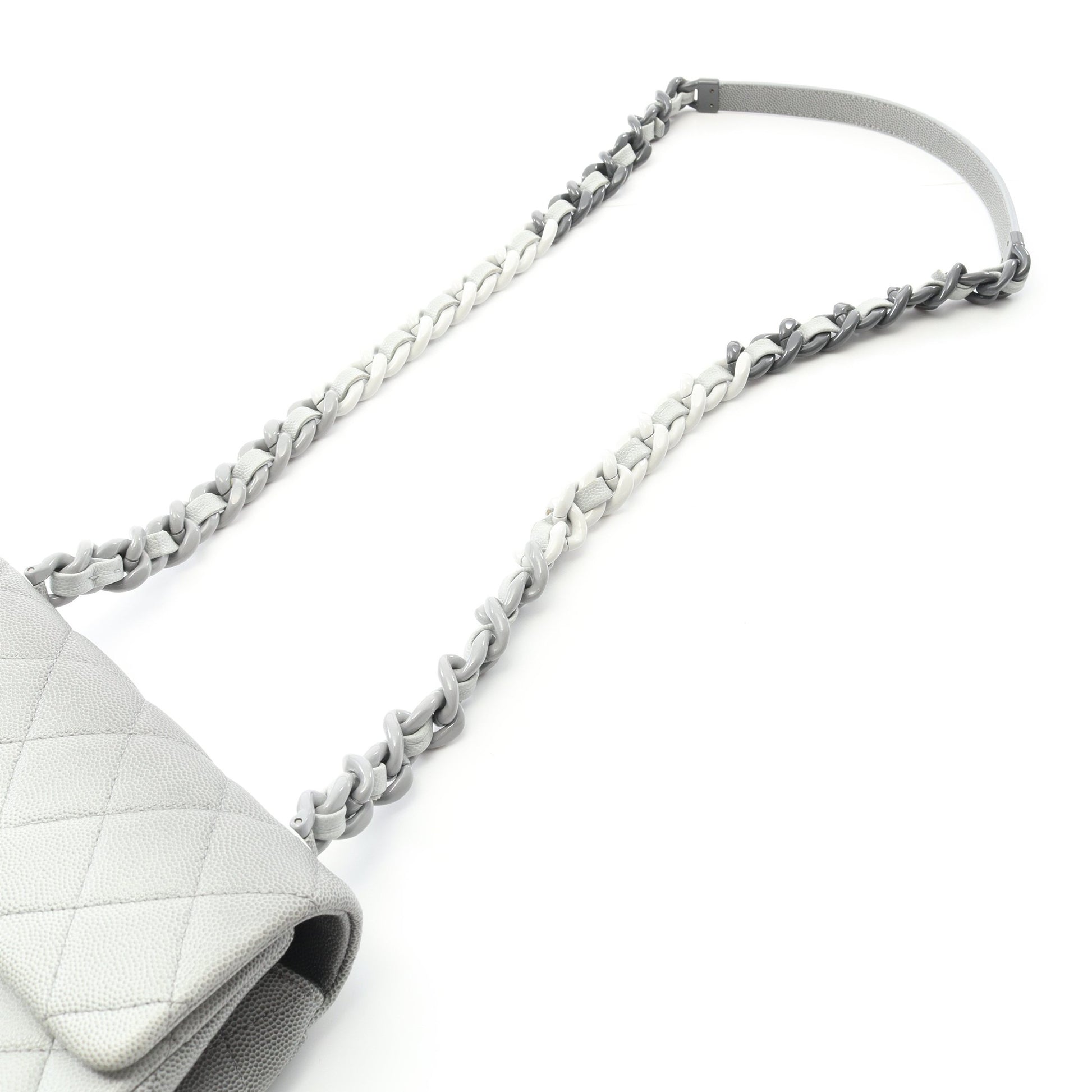 ミニマトラッセ チェーンショルダーバッグ キャビアスキン グレー グレー金具 グラデーション シャネル バッグ CHANEL