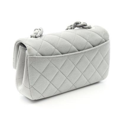 ミニマトラッセ チェーンショルダーバッグ キャビアスキン グレー グレー金具 グラデーション シャネル バッグ CHANEL
