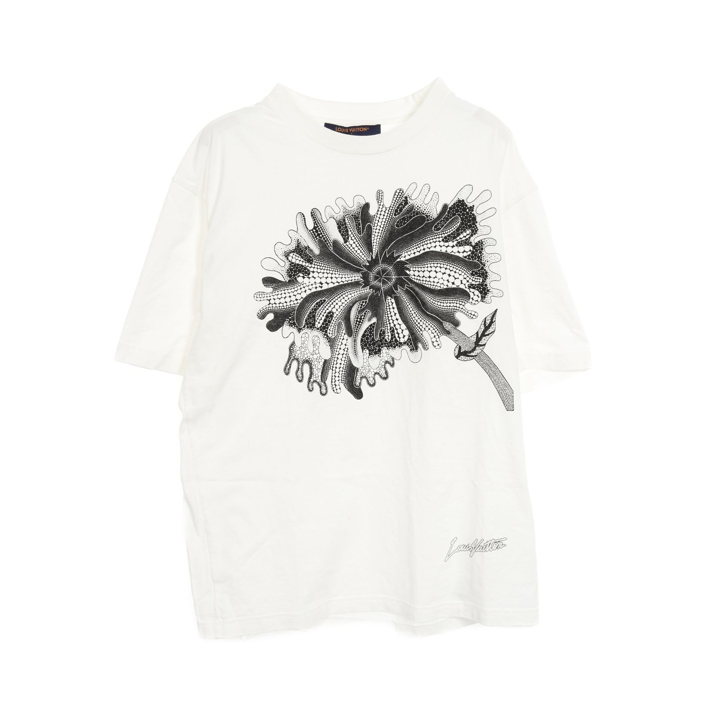 LOUIS VUITTON × 草間彌生 サイケデリックフラワー Tシャツ コットン ホワイト 23SS ルイヴィトン トップス LOUIS VUITTON