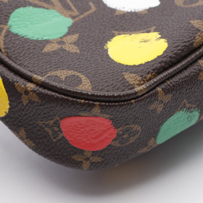 LOUIS VUITTON × yayoi kusama ミュルティ ポシェット アクセソワール モノグラム ショルダーバッグ PVC レザー ブラウン マルチカラー ルイヴィトン バッグ LOUIS VUITTON