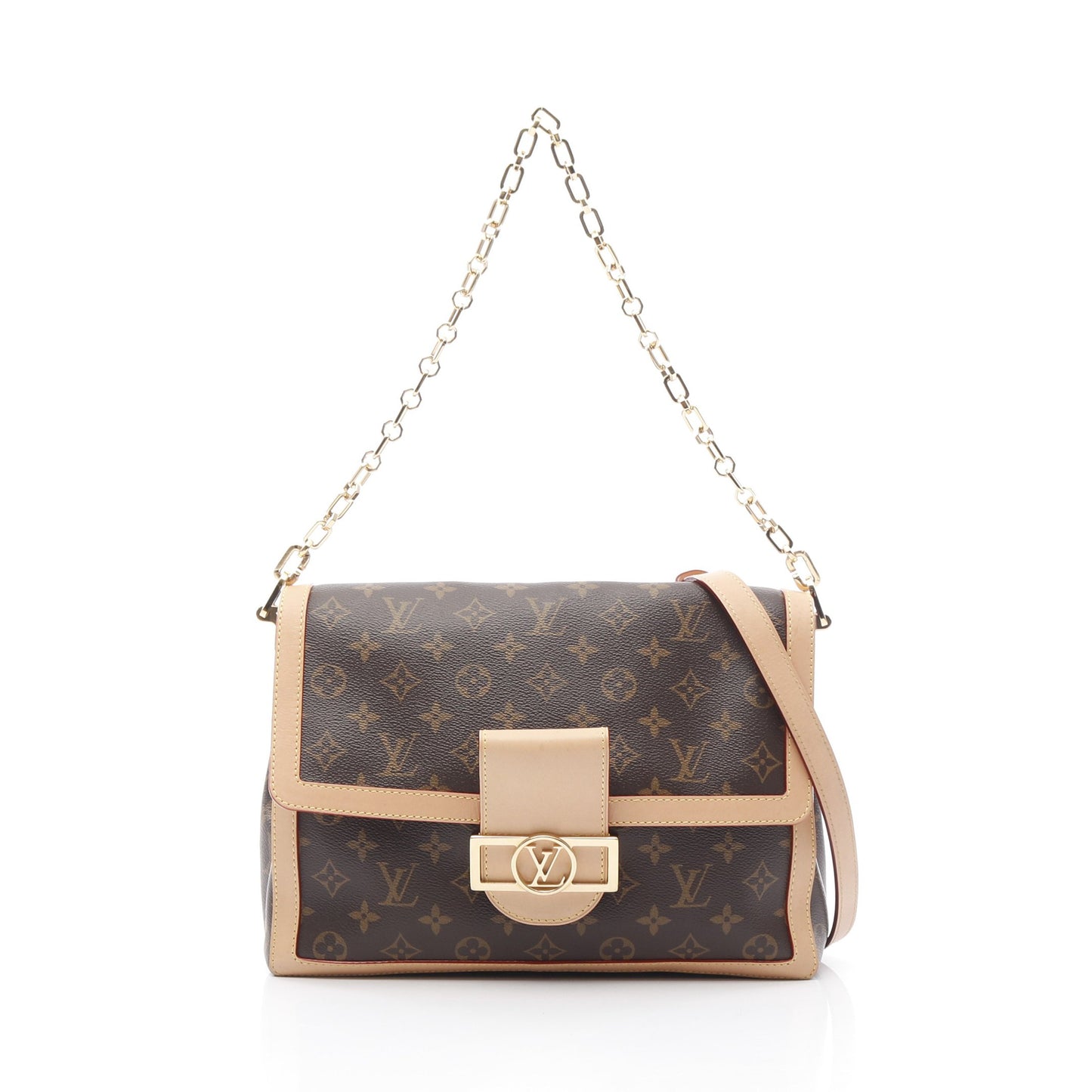ドーフィーヌ ソフトGM モノグラム チェーンショルダーバッグ PVCレザー ブラウン 2WAY ルイヴィトン バッグ LOUIS VUITTON