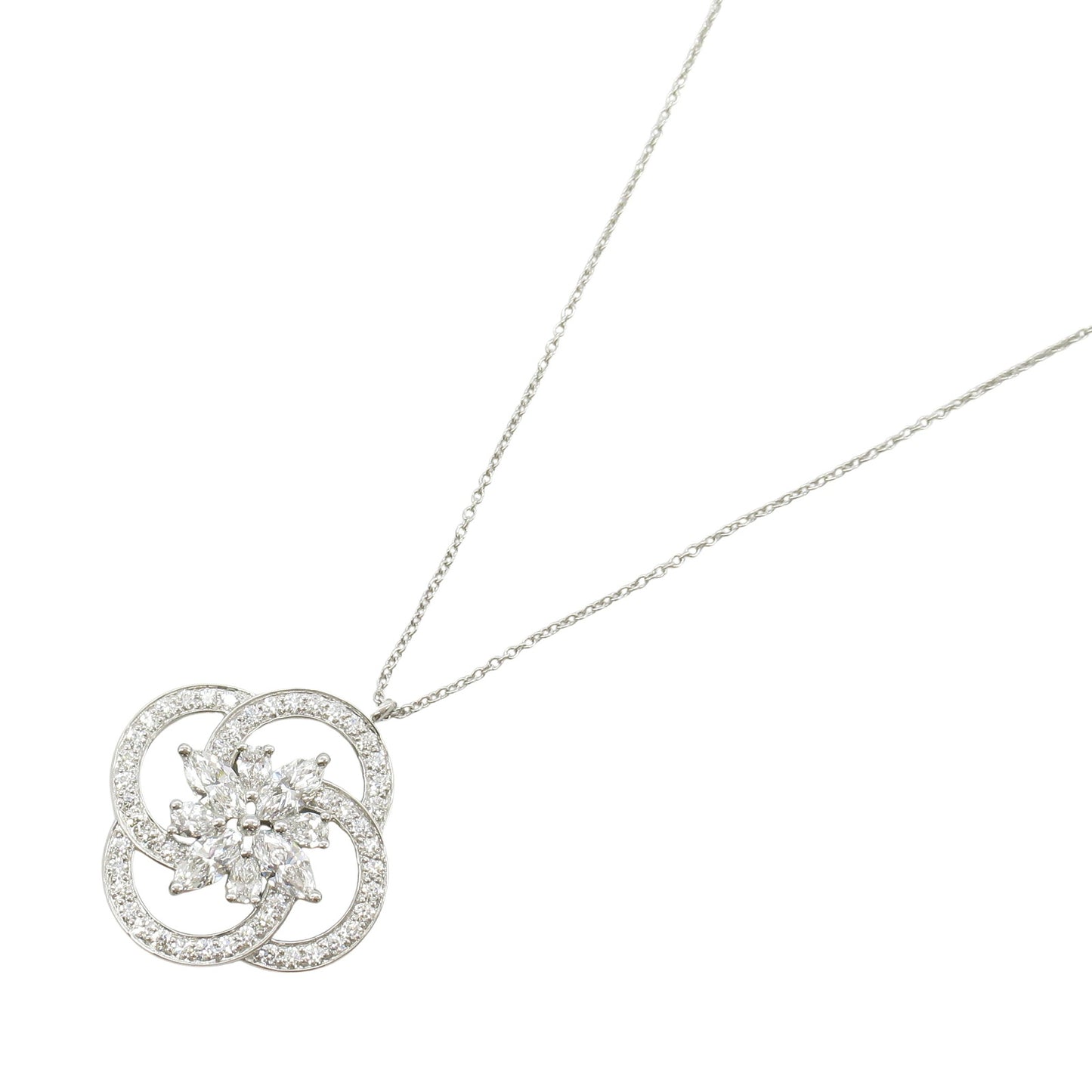 ビクトリアクラスター ダイヤ ネックレス ネックレス Pt950プラチナ ダイヤモンド クリア ティファニー アクセサリー TIFFANY & Co.