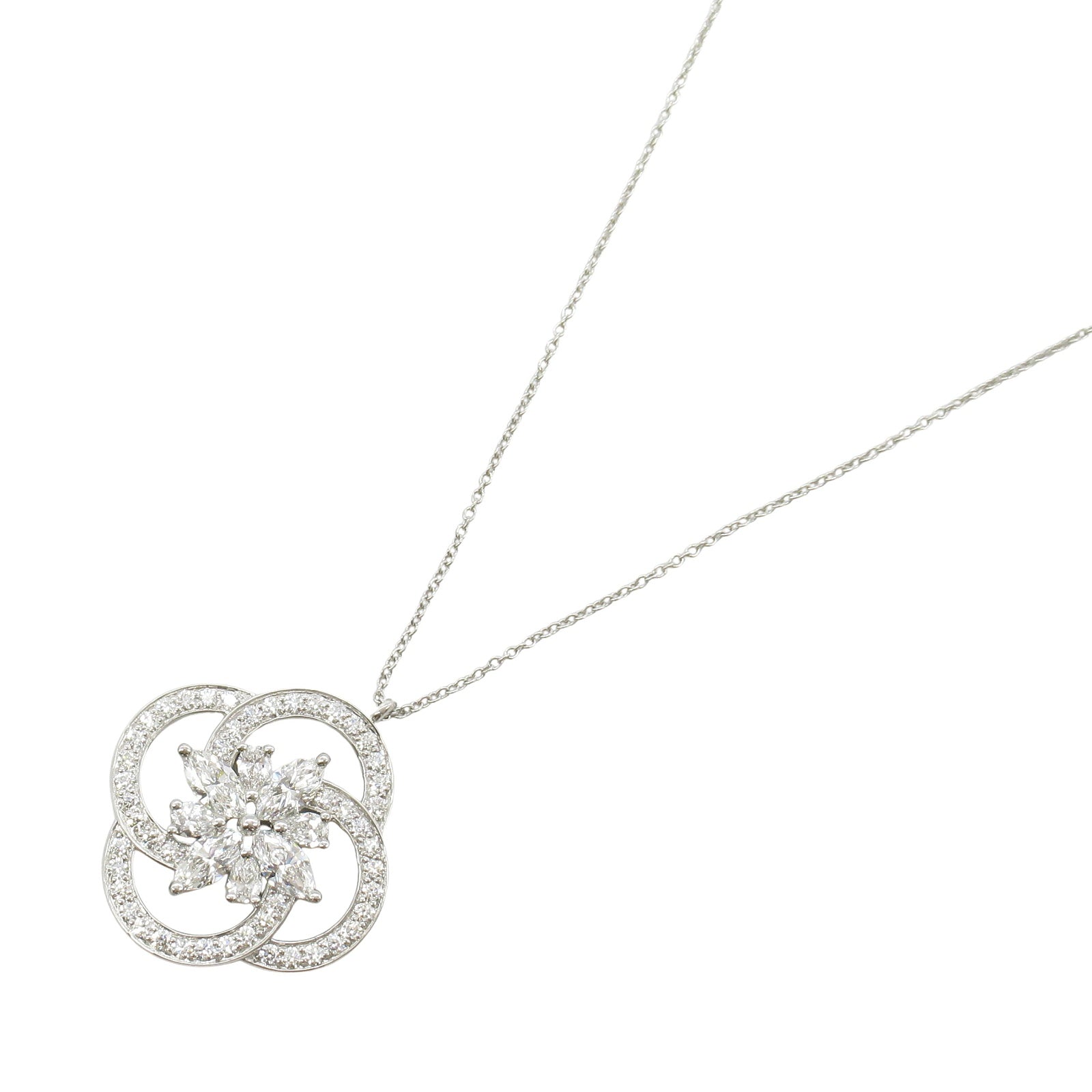 ビクトリアクラスター ダイヤ ネックレス ネックレス Pt950プラチナ ダイヤモンド クリア ティファニー アクセサリー TIFFANY & Co.