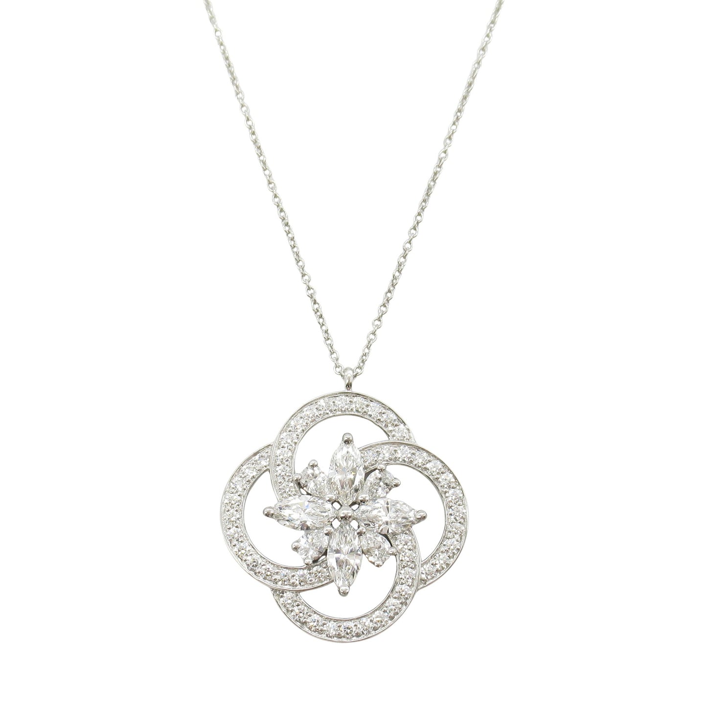 ビクトリアクラスター ダイヤ ネックレス ネックレス Pt950プラチナ ダイヤモンド クリア ティファニー アクセサリー TIFFANY & Co.