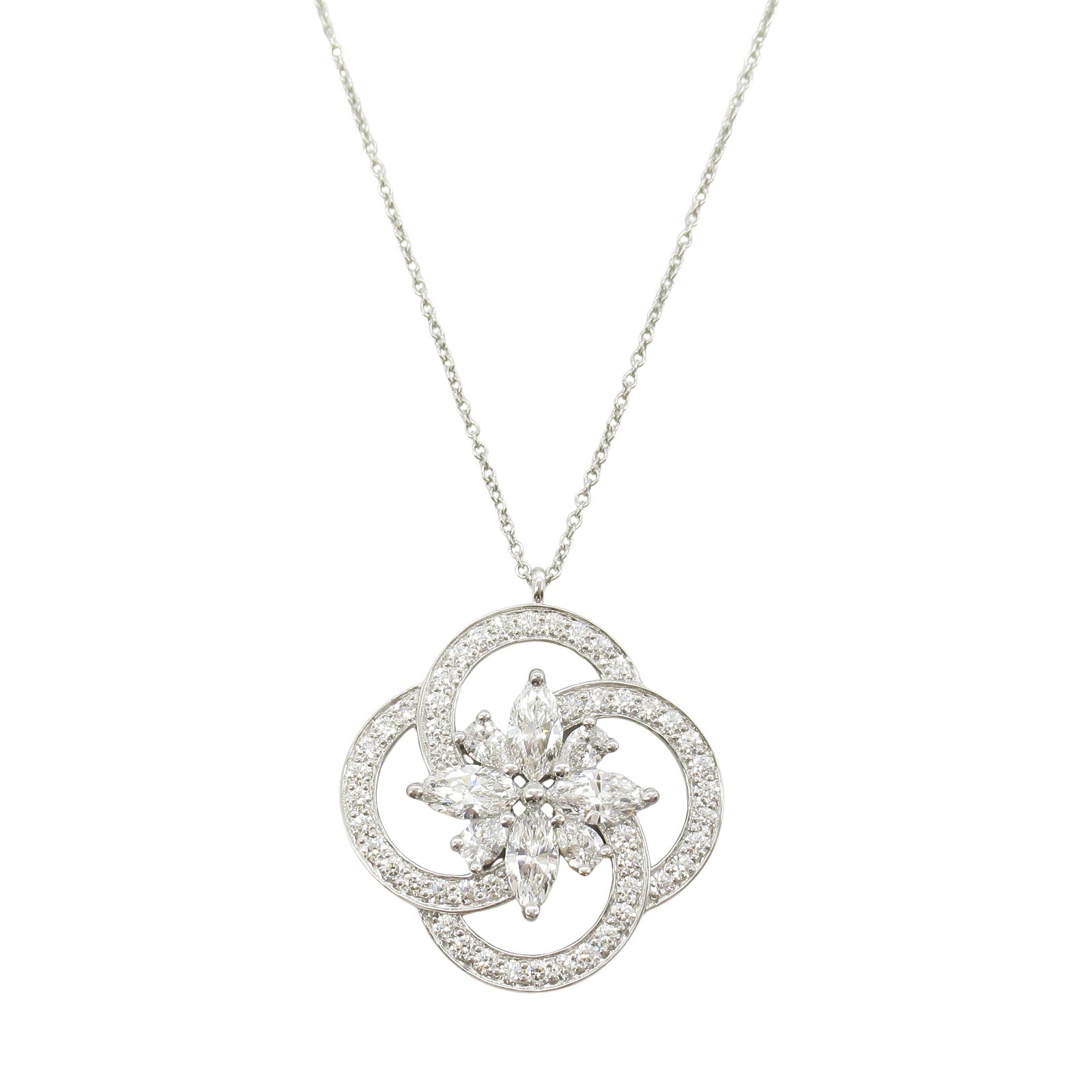 ビクトリアクラスター ダイヤ ネックレス ネックレス Pt950プラチナ ダイヤモンド クリア ティファニー アクセサリー TIFFANY & Co.