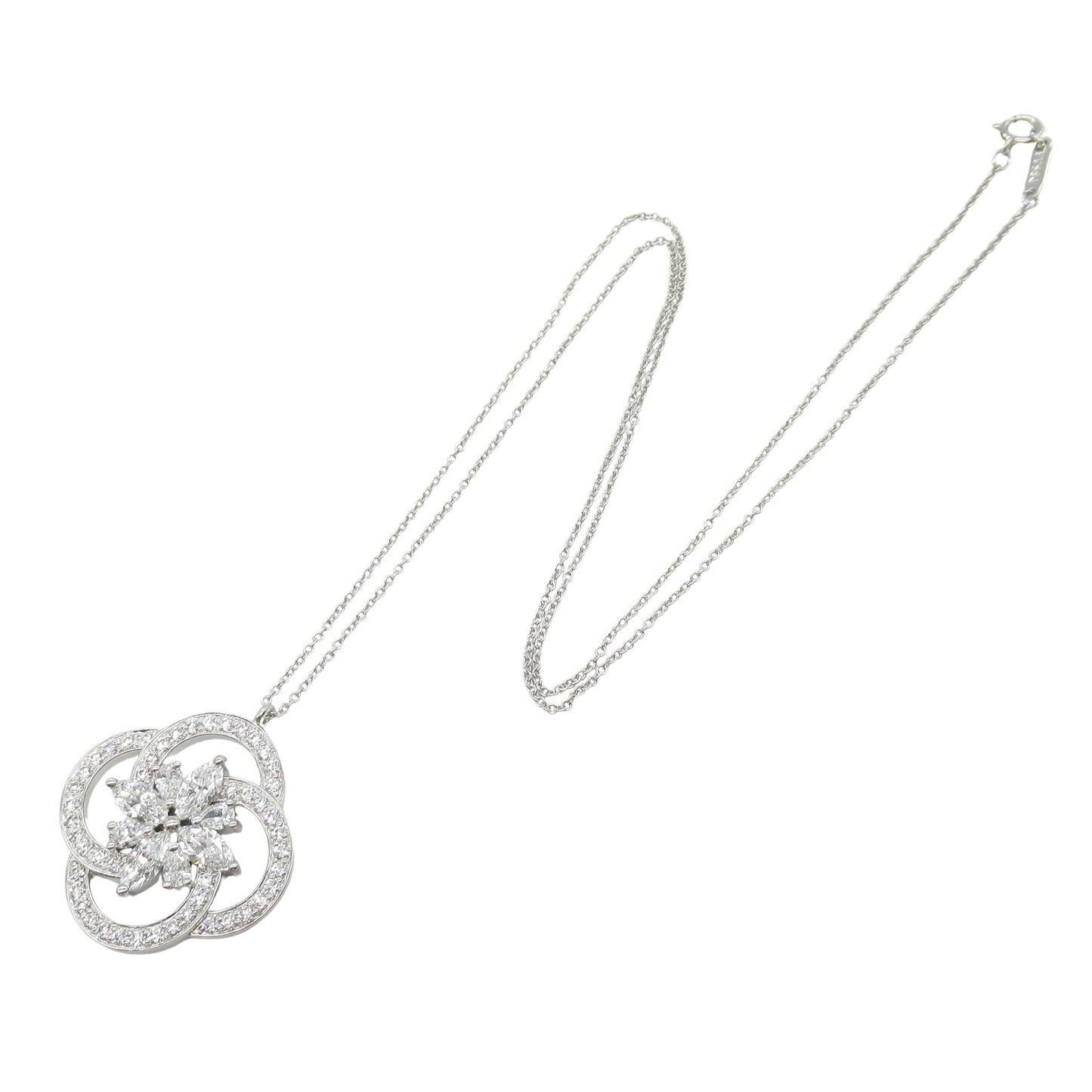 ビクトリアクラスター ダイヤ ネックレス ネックレス Pt950プラチナ ダイヤモンド クリア ティファニー アクセサリー TIFFANY & Co.
