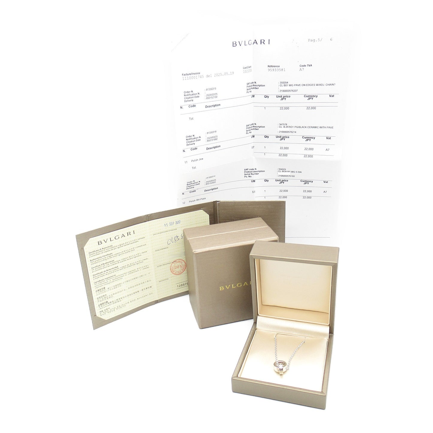 ブルガリブルガリネックレス 5PD ネックレス K18WG（ホワイトゴールド） ダイヤモンド クリア ブルガリ アクセサリー BVLGARI