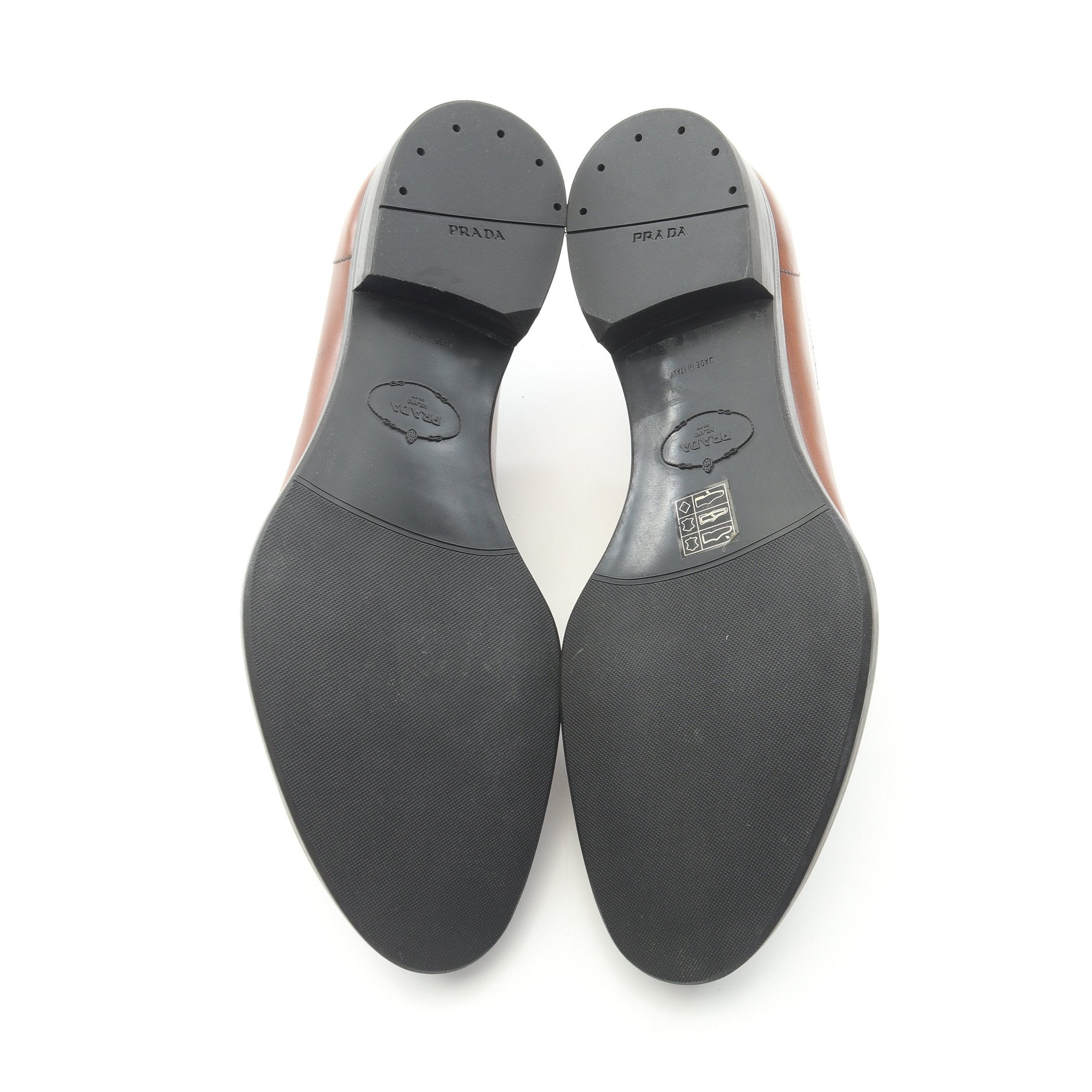 美品 PRADA プラダ ビジネスシューズ Uチップ 茶色 26cm ドレスシューズ Uチップ レザー ブラウン プラダ – RECLO
