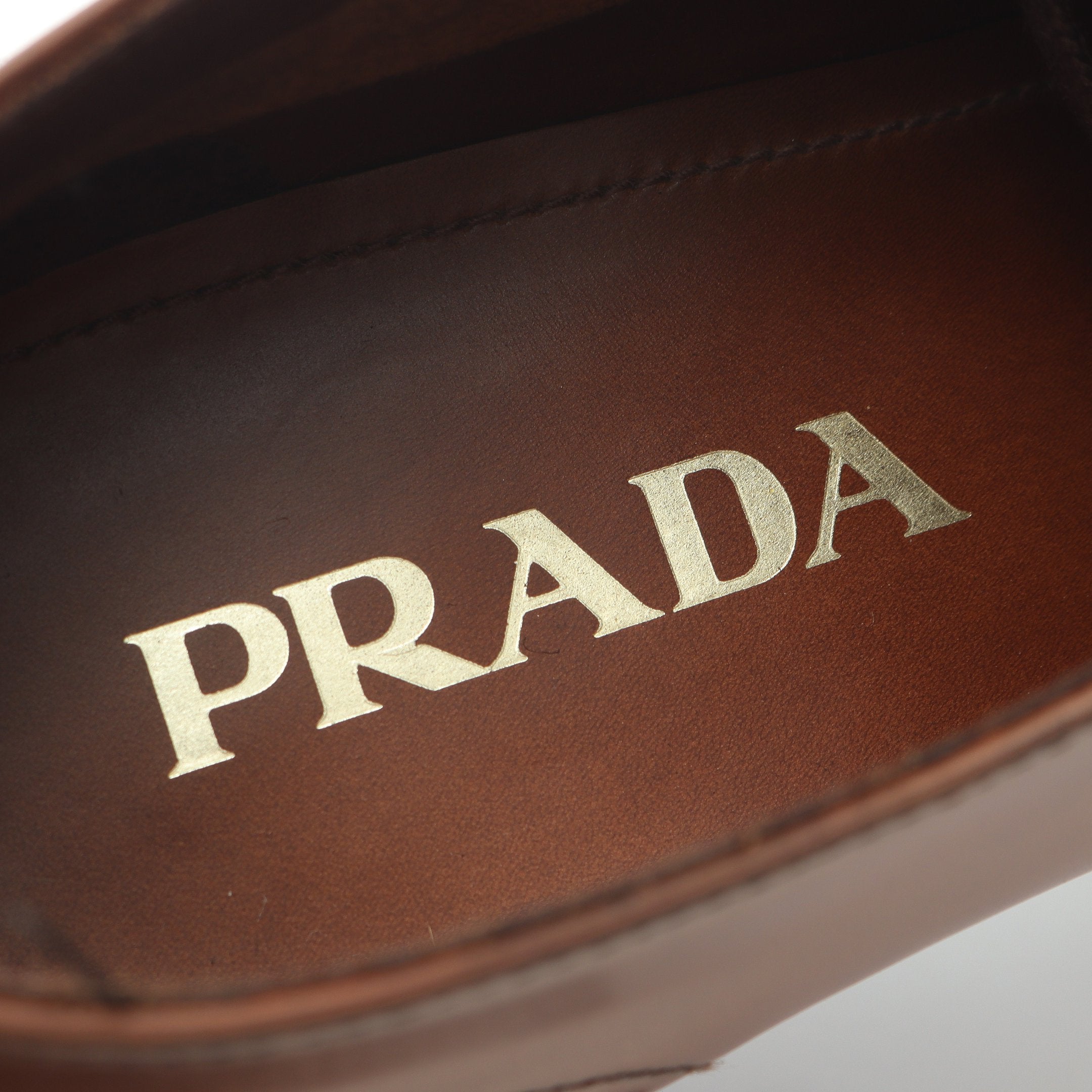 美品 PRADA プラダ ビジネスシューズ Uチップ 茶色 26cm ドレスシューズ Uチップ レザー ブラウン プラダ – RECLO