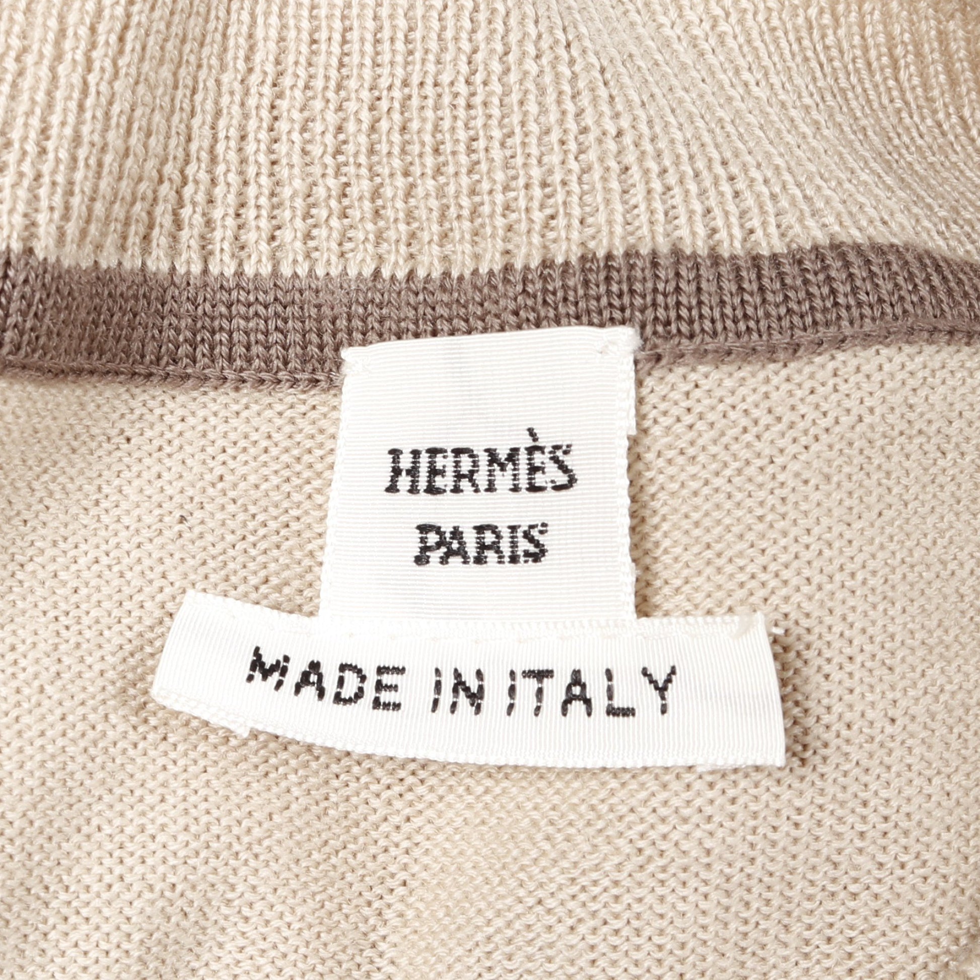 MORS A JOUETS 刺繍 セーター ニット クルーネック ウール ベージュ マルチカラー エルメス トップス HERMES