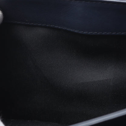 ワイルドステッチ チェーンショルダーバッグ レザー ネイビー シルバー金具 シャネル バッグ CHANEL