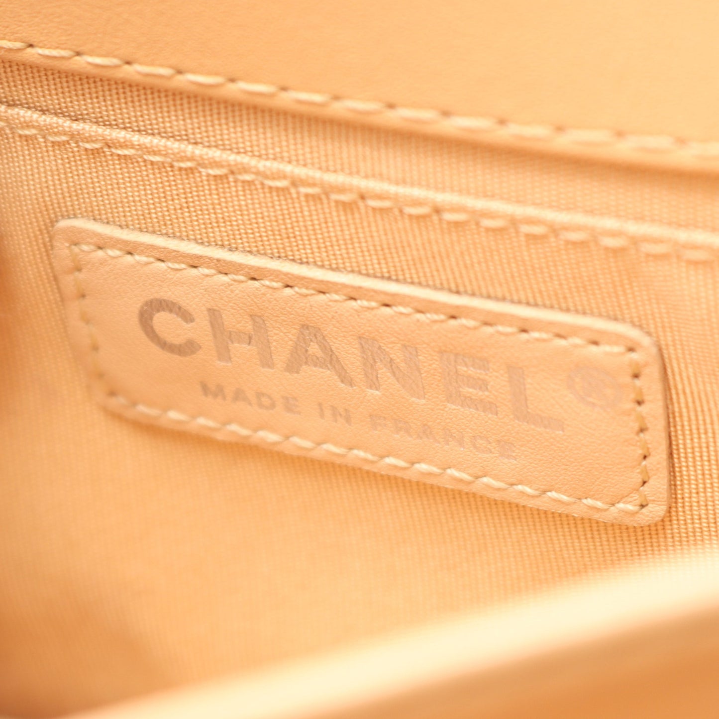 ココマーク チェーンショルダーバッグ レザー ベージュ シルバー金具 シャネル バッグ CHANEL