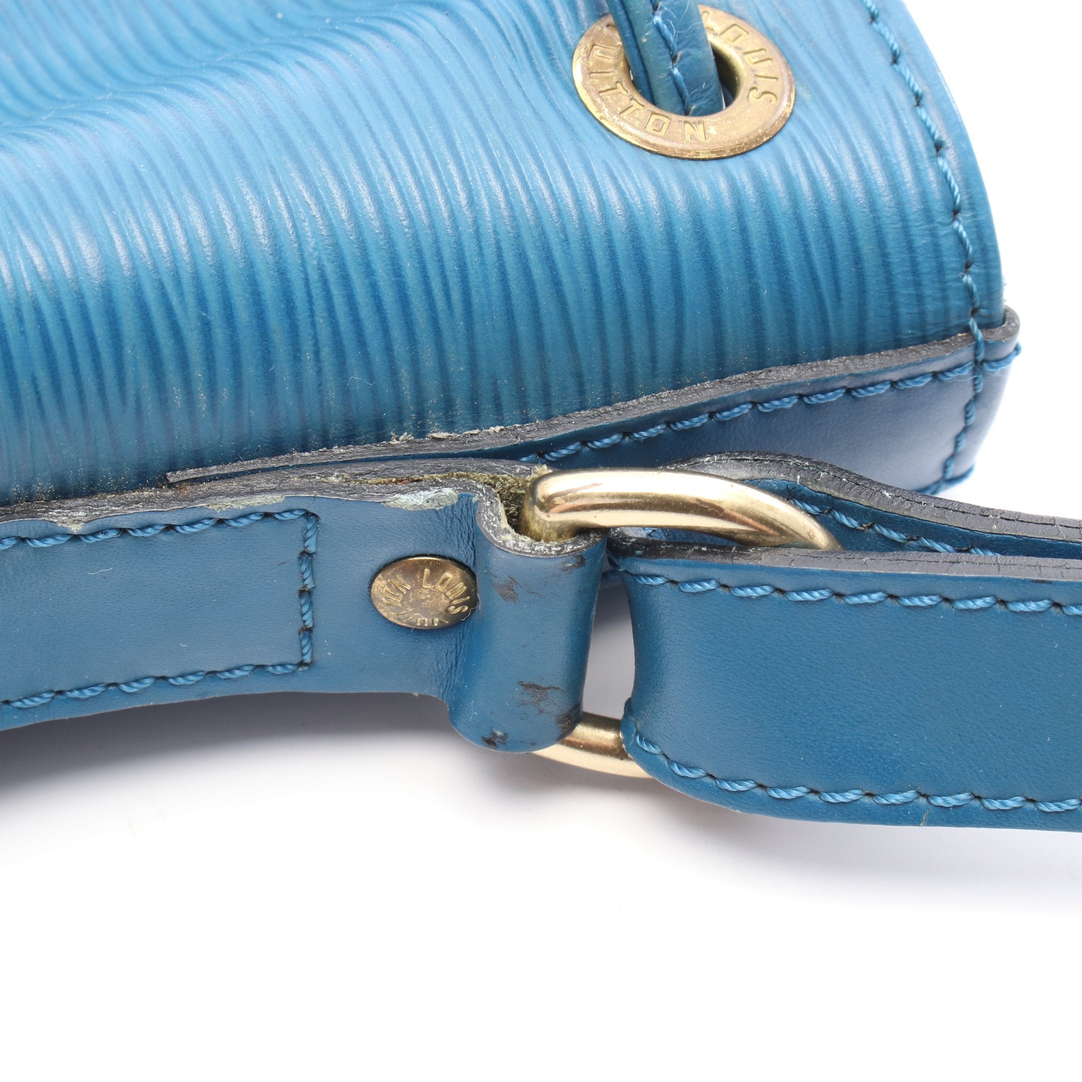 ノエ エピ トレドブルー ショルダーバッグ レザー ブルー ルイヴィトン