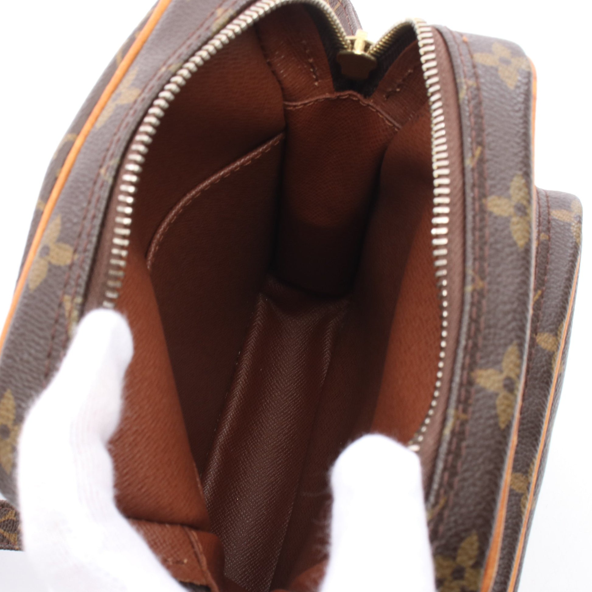 アマゾン モノグラム ショルダーバッグ PVC レザー ブラウン ルイヴィトン バッグ LOUIS VUITTON