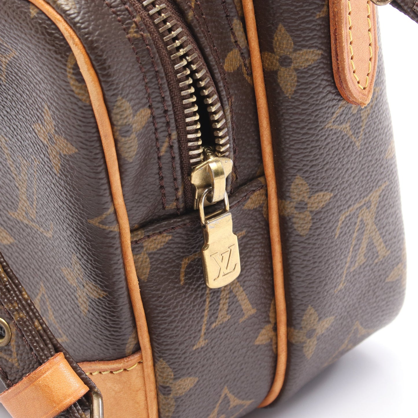 アマゾン モノグラム ショルダーバッグ PVC レザー ブラウン ルイヴィトン バッグ LOUIS VUITTON