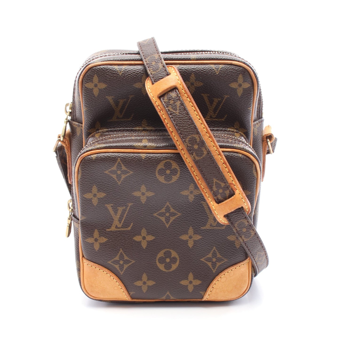 アマゾン モノグラム ショルダーバッグ PVC レザー ブラウン ルイヴィトン バッグ LOUIS VUITTON