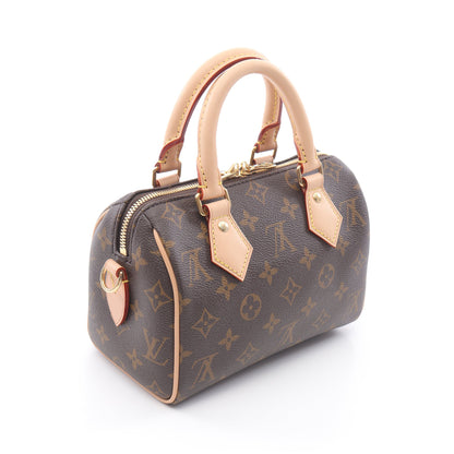 スピーディ バンドリエール 20 モノグラム ベージュ ハンドバッグ PVC レザー ブラウン 2WAY ルイヴィトン バッグ LOUIS VUITTON