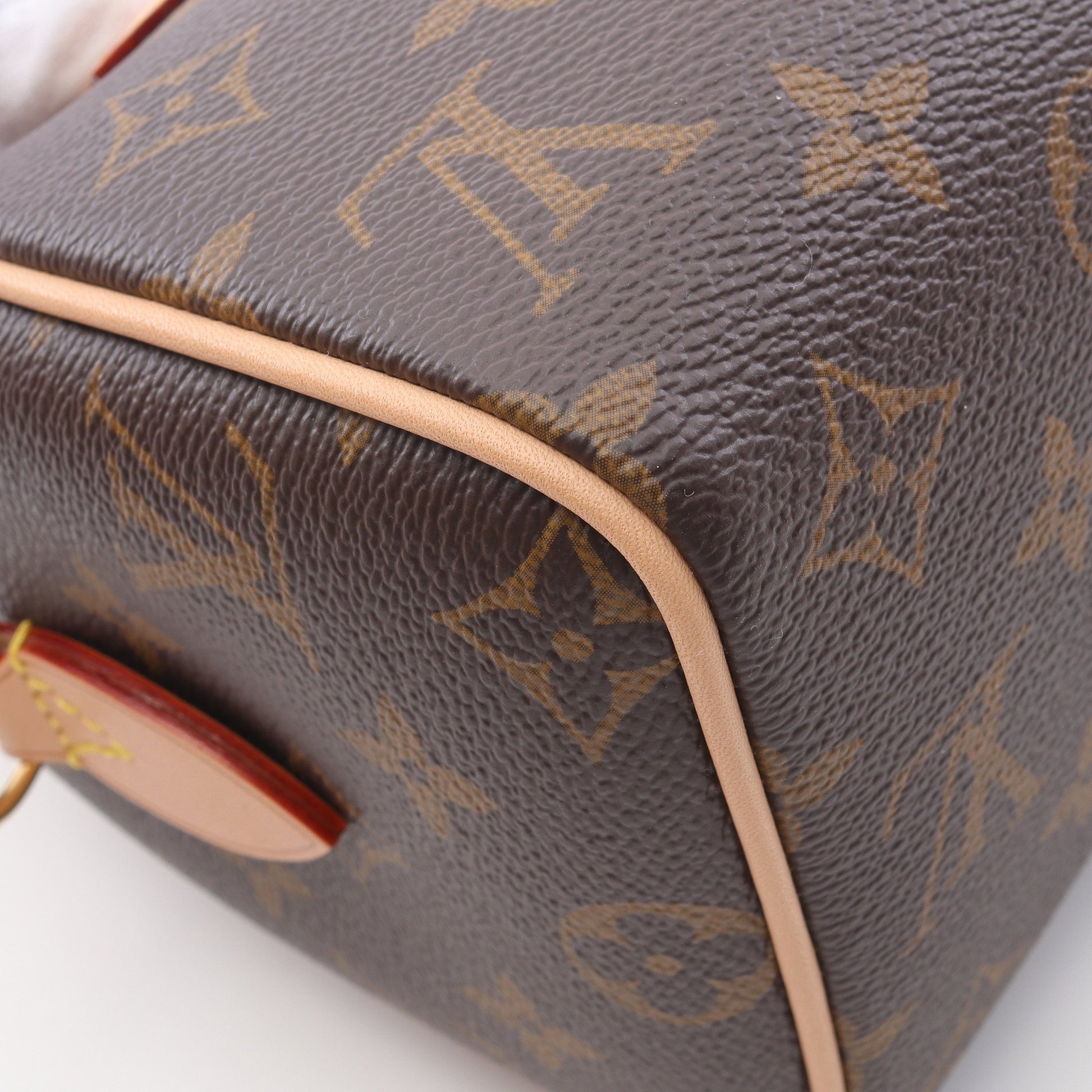 スピーディ バンドリエール 20 モノグラム ベージュ ハンドバッグ PVC レザー ブラウン 2WAY ルイヴィトン バッグ LOUIS VUITTON