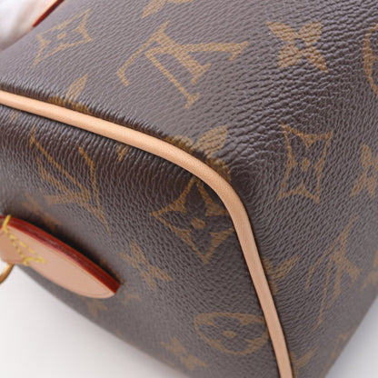 スピーディ バンドリエール 20 モノグラム ベージュ ハンドバッグ PVC レザー ブラウン 2WAY ルイヴィトン バッグ LOUIS VUITTON