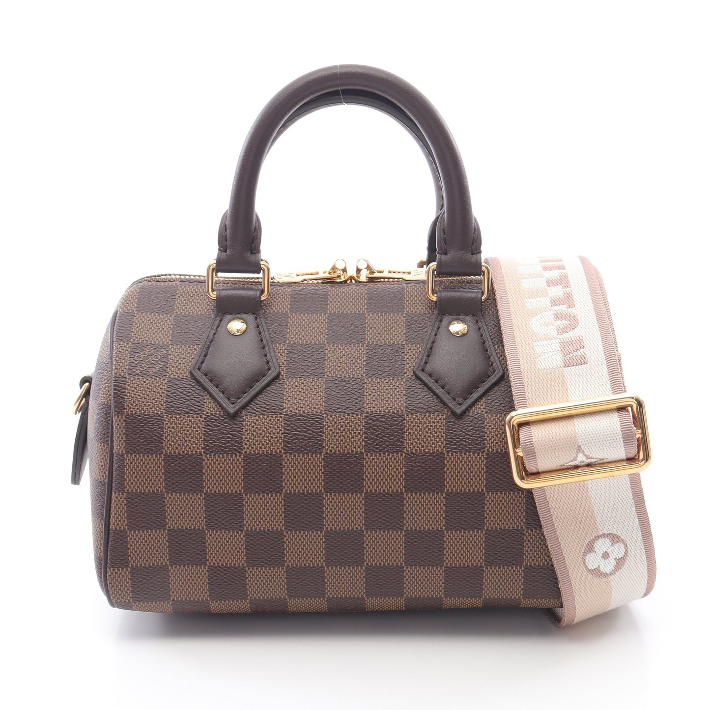スピーディ バンドリエール20 ダミエエベヌ ハンドバッグ PVC レザー ブラウン 2WAY ルイヴィトン バッグ LOUIS VUITTON
