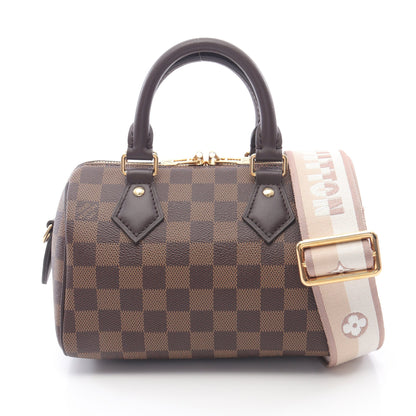 スピーディ バンドリエール20 ダミエエベヌ ハンドバッグ PVC レザー ブラウン 2WAY ルイヴィトン バッグ LOUIS VUITTON