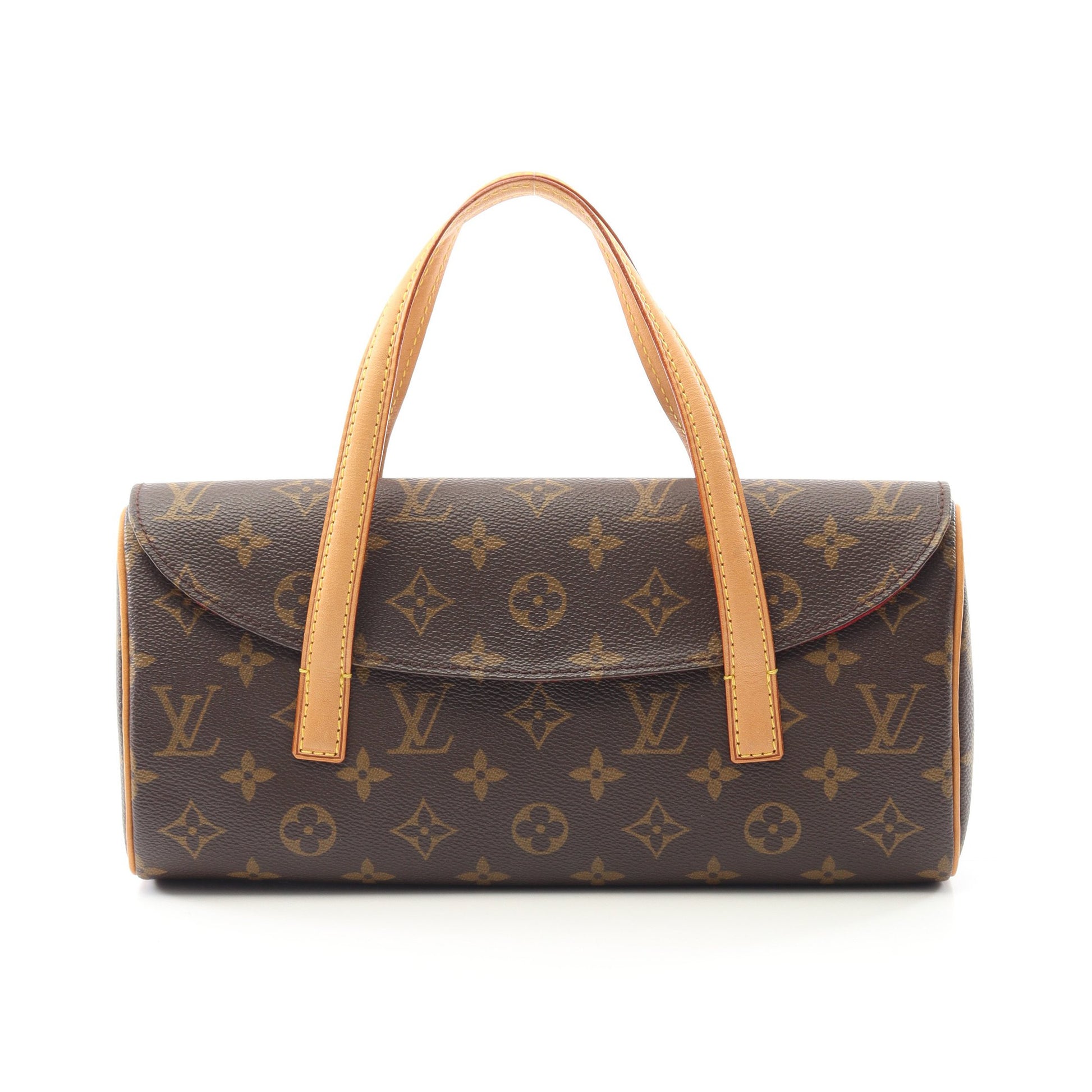 ソナチネ モノグラム ハンドバッグ PVC レザー ブラウン ルイヴィトン バッグ LOUIS VUITTON