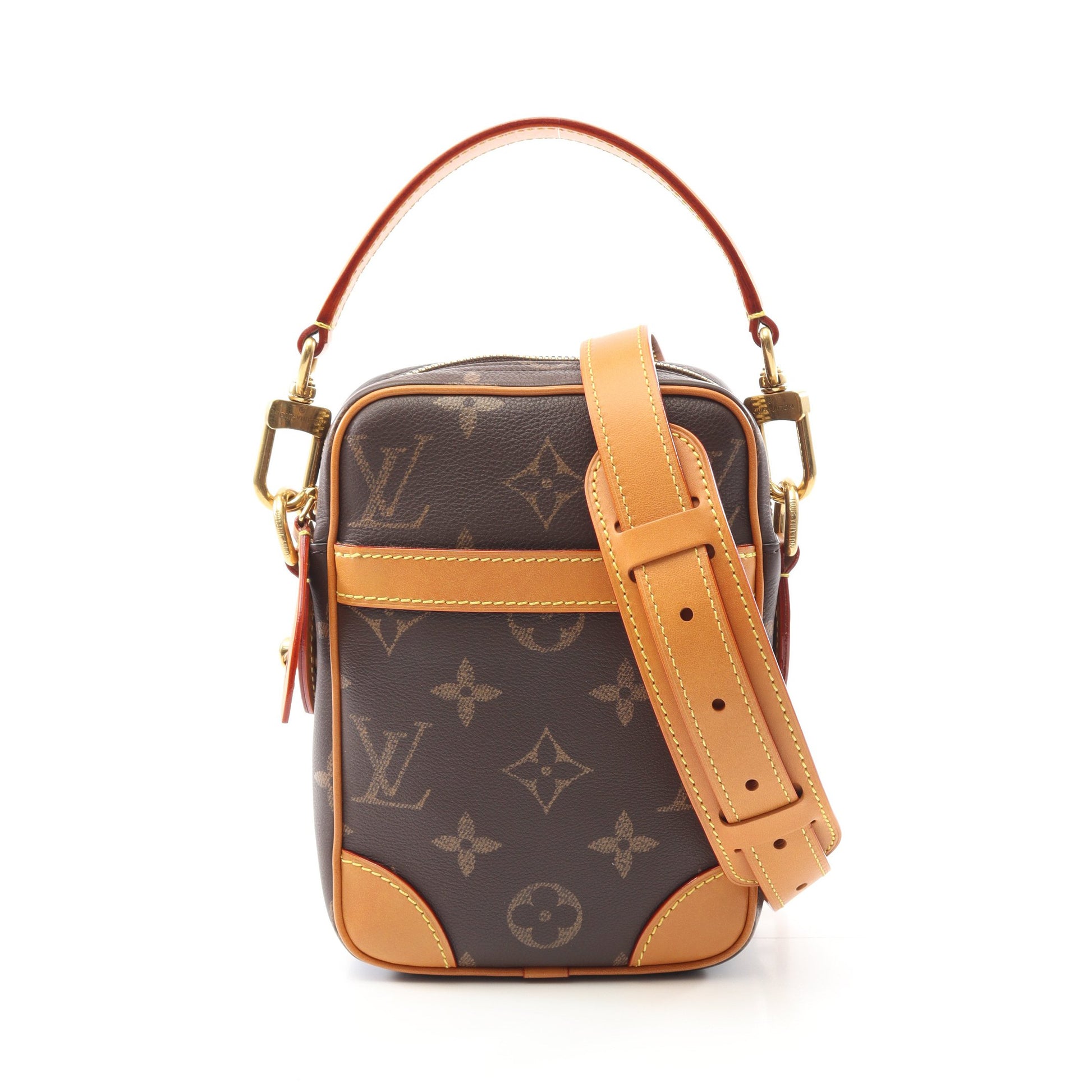 ダヌーブ モノグラム ハンドバッグ PVC レザー ブラウン 2WAY ルイヴィトン バッグ LOUIS VUITTON