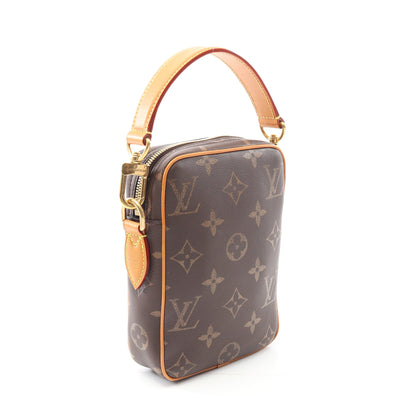 ダヌーブ モノグラム ハンドバッグ PVC レザー ブラウン 2WAY ルイヴィトン バッグ LOUIS VUITTON