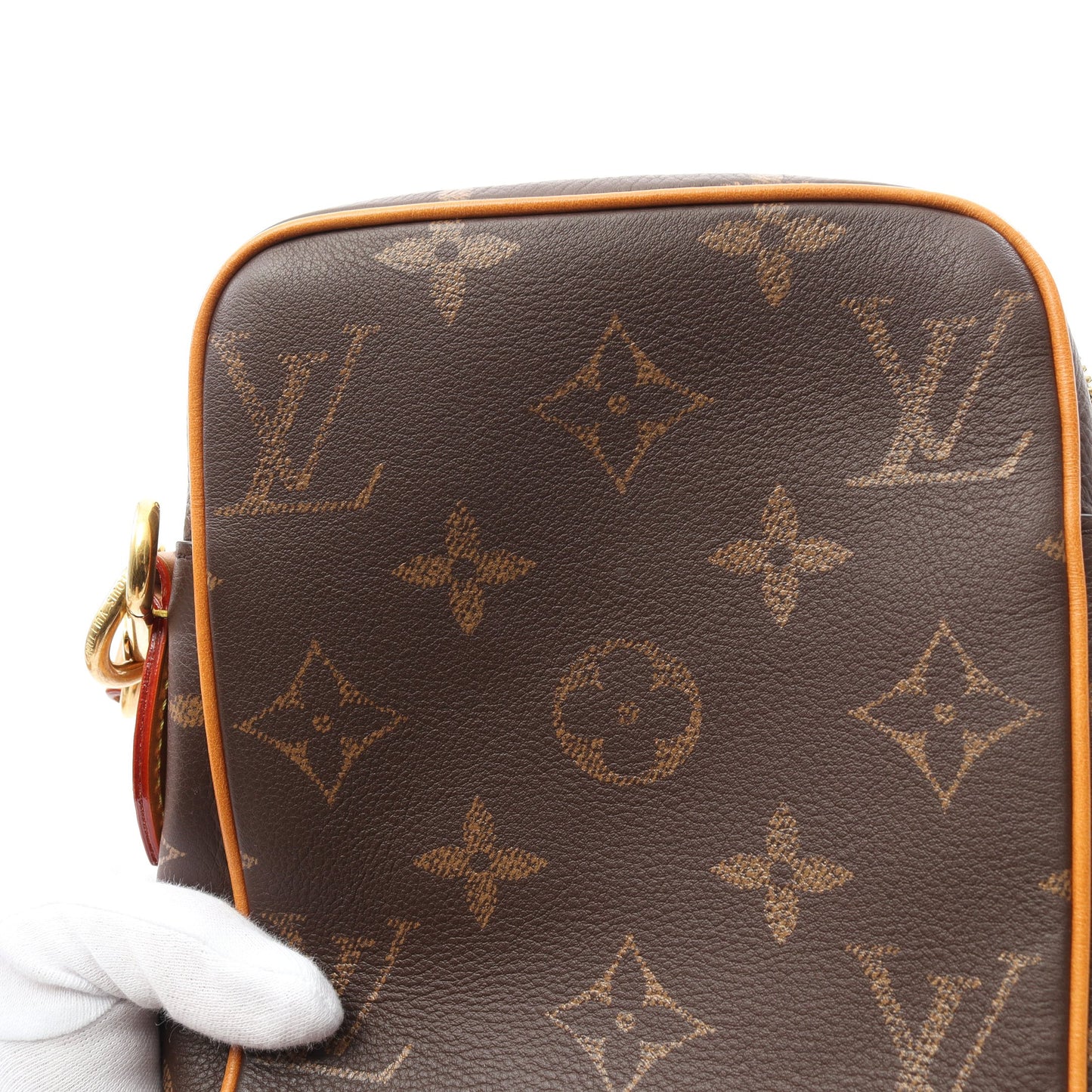 ダヌーブ モノグラム ハンドバッグ PVC レザー ブラウン 2WAY ルイヴィトン バッグ LOUIS VUITTON