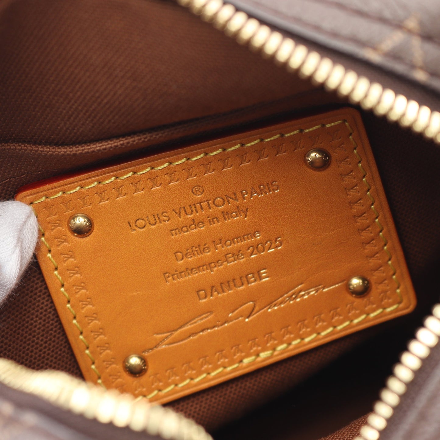 ダヌーブ モノグラム ハンドバッグ PVC レザー ブラウン 2WAY ルイヴィトン バッグ LOUIS VUITTON
