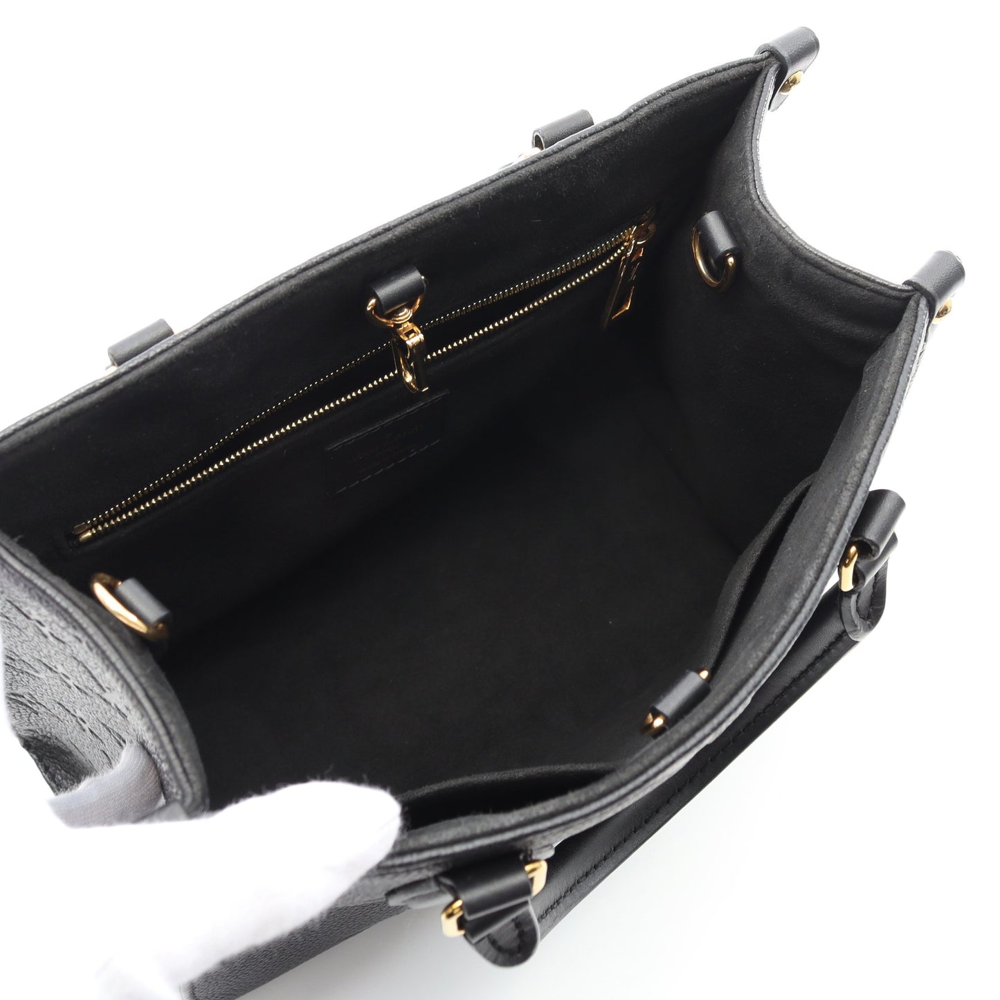 オンザゴーPM モノグラムアンプラント ノワール ハンドバッグ レザー ブラック 2WAY ルイヴィトン バッグ LOUIS VUITTON