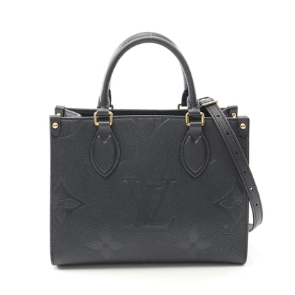 オンザゴーPM モノグラムアンプラント ノワール ハンドバッグ レザー ブラック 2WAY ルイヴィトン バッグ LOUIS VUITTON