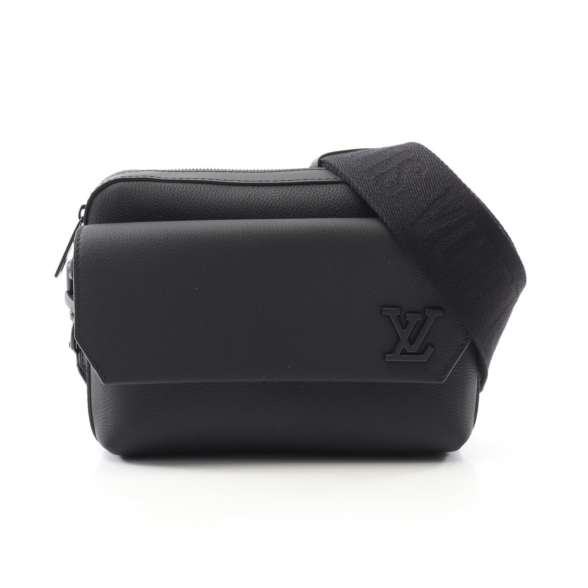 ファストライン メッセンジャー LVアエログラム ショルダーバッグ レザー ブラック ルイヴィトン バッグ LOUIS VUITTON