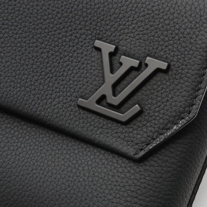 ファストライン メッセンジャー LVアエログラム ショルダーバッグ レザー ブラック ルイヴィトン バッグ LOUIS VUITTON
