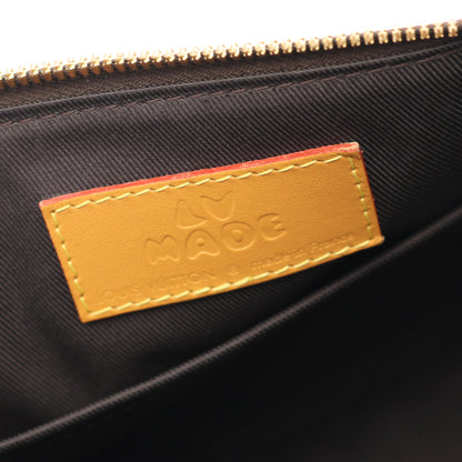 LOUIS VUITTON × NIGO シティ キーポル モノグラムストライプ LVスクエアード ショルダーバッグ PVC レザー ブラウン ライトブラウン ルイヴィトン バッグ LOUIS VUITTON